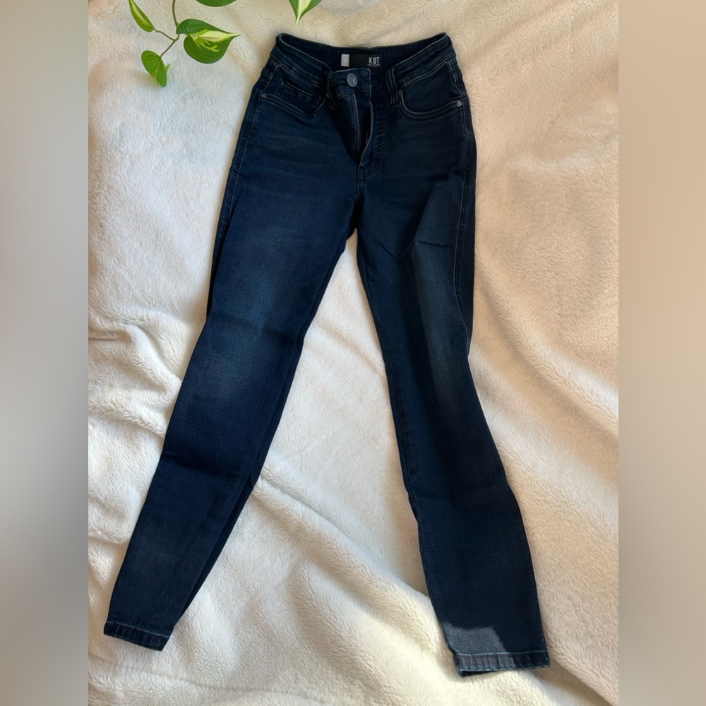 Kut Donna fab ab ankle skinny, dark indigo, like new
